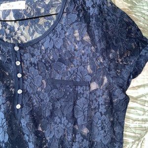 Hollister sheer floral top